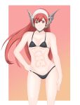 1girl abs alluring athletic_female bikini cherche_(fire_emblem) enderg females fire_emblem fire_emblem_awakening fit_female intelligent_systems medium_breasts nintendo red_eyes red_hair