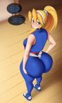 1girl ai_generated ass big_ass breasts capcom ciel_(rockman) fundoshi fundoshilover101 huge_ass mega_man tabi_socks