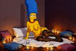 breasts erect_nipples marge_simpson no_bra ready_to_fuck smiling_at_viewer stockings the_simpsons thighs thong