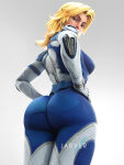 1girl 1girl 2025 3d 3d_(artwork) artist_name ass big_ass big_ass blender blonde_hair bodysuit buttocks clothed clothed_female female_only fully_clothed heroine invisible_woman invisible_woman_(marvel_rivals) jarver looking_at_viewer looking_back marvel marvel_comics marvel_rivals photo questionable sfw silver_background simple_background solo_female sue_storm suit superheroine thick_ass tight_clothing