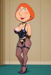 breasts breasts_out corset erect_nipples family_guy lois_griffin pantyhose ready_to_fuck smiling_at_viewer thighs
