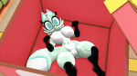 1girl anthro chikn_nuggit featureless_breasts featureless_crotch female gift_box mikumikudance mmd nude silverteam2017 slushi_(chikn_nuggit) solo