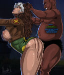 african_male anna_marie big_ass big_black_cock cheating cheating_wife condom doomart exposed_breasts fat_ass fat_male fucked_from_behind grabbing_from_behind grabbing_hair grabbing_nipples marvel marvel_rivals mutant_(marvel) netorare rogue_(marvel_rivals) rogue_(x-men) small_condom standing_sex taller_female