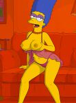 big_breasts breasts_out erect_nipples marge_simpson negligee panties ready_to_fuck the_simpsons thighs