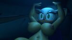 1girl 3d aquablaze asphyxiation bat blender drowning female nude rouge_the_bat sega solo sonic_(series) sonic_the_hedgehog_(series) underwater water