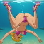 1girl ai_generated asphyxiation bikini cameltoe cartoon_network clover_(totally_spies) drowned drowning female peril pussy sexfightfun solo totally_spies underwater underwater_peril