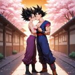 caulifla dragon_ball_super goku kissing
