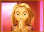 animated blond blond_hair disney fellatio gif hair oral rapunzel tangled