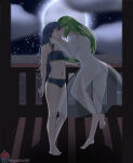 2_girls absurd_res alluring ass balcony bare_legs blue_eyes blue_hair blue_panties blush cloud crossover dress fire_emblem fire_emblem_awakening fire_emblem_warriors grey_hair high_res intelligent_systems kid_icarus kissing long_hair lucina lucina_(fire_emblem) moon moonlight multiple_girls navel night nintendo one_eye_closed palutena panties see-through_clothes sky small_breasts star_(sky) starry_sky surprise_kiss surprised underwear watermark white_dress yuri
