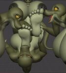 3d 3d_animation 4girls 5_toes anthro bald_female bald_woman barefoot big_breasts black_nails blender blender_(medium) blender_(software) feet feet_licking foot_fetish foot_kiss foot_worship gif gif green_body green_skin holding_feet huge_breasts jiggle jiggling_breasts margret_stalizburg mature_female multiple_girls nipples red_eyes scalie scalie_female scalie_humanoid self_upload sharp_toenails slit_pupils snake snake_girl snake_tail soles toe_sucking toes yellow_sclera zp92