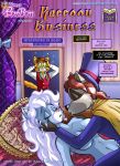 comic cover_page furry issue_2 mary_blue pleasure_bon_bon raccoon_business simon_blue tagme