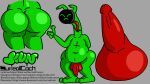 alien alien_boy art character_concept character_design green_eyes green_skin kun_(surrealcock) multiple_views red_penis surrealcock tagme