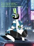 1girl anthro ass booty bunny car cyberpunk fanart female petia20013 project_turboblast robot solo tempo_(project_turboblast) twerk twerking