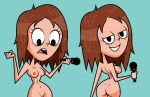 1female 1girl black_eyes breasts brown_hair cartoon_network embarrassed_nude_female enf female_only gabby_baloney looking_at_viewer navel news_reporter nipples nude nude_female powerpuff_girls rain shiny_skin smiling_at_viewer tagme vaginal wet wet_hair wet_skin