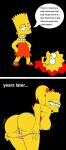 1boy 1girl bart_simpson breasts breasts decapitation lisa_simpson pussy sexy sexy_body the_simpsons