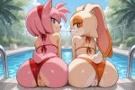 ai_generated amy_rose cream_the_rabbit mobian_hedgehog mobian_rabbit rabbit_girl sonic_the_hedgehog_(series) tagme
