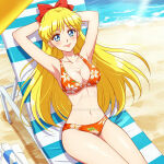 1girl adult_swim alluring beach big_breasts bikini bishoujo_senshi_sailor_moon bishoujo_senshi_sailor_moon_r bishoujo_senshi_sailor_moon_r_the_movie bishoujo_senshi_sailor_moon_s bishoujo_senshi_sailor_moon_s_the_movie bishoujo_senshi_sailor_moon_supers bishoujo_senshi_sailor_moon_supers_the_movie blonde_hair blue_eyes cleavage minako_aino ocean on_recliner relaxing stark-astrea toei_animation toonami viz_media