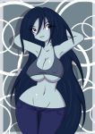 adventure_time big_breasts black_hair blue_eyes breasts fangs hair innocenttazlet looking_at_viewer marceline smile solo vampire