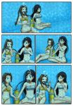  2girls aerith_gainsborough bikini_girl breath_holding comic commission female final_fantasy final_fantasy_vii tifa_lockhart underwater uwdennis 