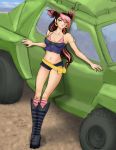 bulkhead female long_hair miko_nakadai navel transformers transformers_prime