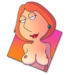 badbrains breasts earrings erect_nipples family_guy lois_griffin no_bra red_lipstick smile tan_line topless