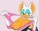 anthro areola bat big_breasts blue_eyes breasts clothing color cute erect_nipples fangs female flashing furry gloves hair huge_breasts looking_at_viewer mxwqtkl nipples pink_background plain_background rouge_the_bat sega smile solo sonic_(series) striptease teeth torn_clothing undressing white_hair wings