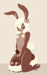  2013 anthro brown_fur brown_nose brown_penis cani caninelove chocolate cute easter erection flower furry gay girly green_eyes grey_background hair hindpaw holidays lagomorph licking long_ears looking_at_viewer male navel pawpads paws penis plain_background rabbit short_hair sitting solo testicles thighs tongue tongue_out trap white_hair 