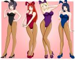 animal_ears anko_mitarashi big_breasts bow_tie bowtie breasts bunny_ears bunny_girl bunny_tail bunnysuit kushina_uzumaki leotard mikoto_uchiha milf naruto tsunade