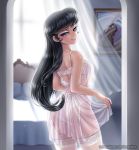 1girl ass bra female female_only friendship_is_magic garter_belt garter_straps humanized indoors lingerie long_hair looking_at_viewer mostly_nude my_little_pony nightgown octavia octavia_(mlp) octavia_melody panties racoonkun see-through see-through_clothes solo standing stockings transparent transparent_clothing white_bra white_garter_belt white_garter_straps white_panties white_underwear