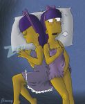   jimmy_(artist) masturbation sherri_mackleberry sisters terri_mackleberry the_simpsons twins yellow_skin