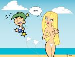 2009 angry beach breasts britney_britney cosmo cover_up embarrassing first_porn_of_character funny levelord lltoon smile the_fairly_oddparents topless