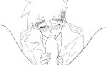 animated gif handjob kittan_bachika licking_penis male_only monochrome penis_lick pov tengen_toppa_gurren-lagann yaoi