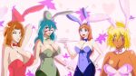 animal_ears big_breasts bleach bow_tie bowtie breasts bunny_ears bunny_girl bunny_tail bunnysuit greengiant2012 heart inoue_orihime leotard nel nelliel_tu_odelschwanck rangiku_matsumoto star tia_harribel tier_harribel