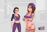 big_breasts breasts brown_eyes brown_hair cameltoe caroline_toons clones condom erect_nipples saints_row saints_row_2 saints_row_3 saints_row_4 saints_row_iv saints_row_the_third shaundi vaultman