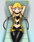  big_breasts blonde_hair blue_eyes breasts deadmoon deadmoon_(kein2002) elesa kamitsure_(pokemon) looking_down pokemon pokemon_bw pokemon_bw2 