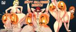 ahegao anal android_18 bleach blonde_hair crossover dragon_ball erza_scarlet fairy_tail gerph halloween inoue_orihime orange_hair penis pumpkin red_hair whentai