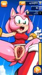 amy_rose anus ass beige_skin black_nose blue_background blush boots breasts cloud eyelashes falling female footwear fur gloves green_eyes headgear hedgehog high_res jewelry looking_down marthedog number open_mouth outside partially_nude pink_fur plain_background pointy_ears presenting pussy ring rodent sega shoes skin skirt sky solo sonic_(series) sonic_team spread_legs spreading teeth tongue trophy video_games wristband