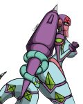  ass big_ass big_breasts blue_skin breasts canastus color ear_piercing female lamia machine mechanical mega_man_(character) mega_man_(series) monster_girl nipples piercing queen_ophiuca reptile robot scalie snake 