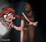  2d 2d_(artwork) barefoot dark-skinned_male edit edited feet interracial photoshop red_hair sex small_breasts soles standing standing_sex the_fairly_oddparents trooper201 vaginal_penetration vaginal_sex vicky_(fairly_odd_parents) 