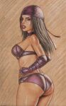  1girl 2d alluring ass athletic athletic_female bandana big_breasts black_hair bra bubble_butt edithemad female_focus female_only hourglass_figure li_mei lingerie long_hair midway_games mortal_kombat mortal_kombat_1_(2023) mortal_kombat_armageddon mortal_kombat_deadly_alliance mortal_kombat_deception panties rear_view sideboob standing tagme wide_hips 