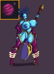 alien areola big_breasts breasts erect_nipples female hair huge_breasts lordstevie multi_limb navel nipples polearm pussy skimpy spear weapon