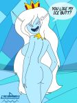  adventure_time ass blue_skin genderswap ice_queen looking_back nude sharkragon_(artist) solo 