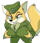  alpha_channel breasts canine eyewear female fox glasses lt._vixen mega_milk military_uniform solo squirrel_and_hedgehog titty_monster vector 