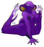  2011 anthro arbok ass barefoot big_breasts breasts claws cobra creatures_(company) fangs female game_freak gen_1_pokemon green_eyes hindpaw huge_breasts long_tongue looking_at_viewer lying markings nails navel nintendo nipples non-mammal_breasts nude on_stomach paws plain_background plantigrade poison_type_pokemon pokemon pokemon_(anime) pokemon_(creature) pokemon_(game) pokemon_(species) pokemon_red_green_blue_&amp;_yellow pokemon_rgby pokemorph porkyman purple purple_body purple_nipples purple_scales reptile scalie sebrina_arbok smile snake snake_hood solo spread_legs spreading tail teeth thighs ticklishways video_games white_background wide_hips yellow zack_dragon zackdragon_(artist) zp92 