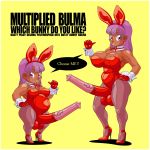  breasts bulma bunny_ears bunnysuit dark_skin doomshaman dragon_ball dragon_ball_z futanari hair intersex purple_eyes purple_hair 