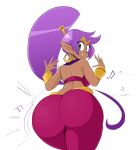 ass big_ass blue_eyes bottom_heavy bracers bubble_ass bubble_butt dark-skinned_female dark_skin earrings fat_ass female female_only female_protagonist genie huge_ass large_ass looking_at_viewer looking_back ota_(artist) ponytail purple_hair sexy sexy_ass sexy_body shaking shantae shantae_(character) smelly_ass thick_ass thick_thighs tiara wayforward wide_hips