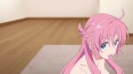 16:9_aspect_ratio 1girl animated bouncing_breasts breasts breasts_out_of_clothes female huge_breasts large_breasts long_hair megami-ryou_no_ryoubo-kun nipples no_audio pink_hair saotome_atena topless video wardrobe_malfunction webm