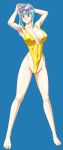  big_breasts breasts dragon_ball first_porn_of_character maron maron_(dragon_ball) maron_(dragon_ball_z) nipples noriheita one-piece_swimsuit smile solo swimsuit 