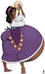 a0iisa aoiisa barefoot belly_bulge belly_expansion black_hair brown_skin disney earrings esmeralda green_eyes hyper_pregnancy pregnant pregnant_belly pregnant_female the_hunchback_of_notre_dame