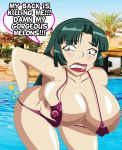  bikini breasts chichi_(manyuu_hikenchou) gigantic_breasts green_hair grimphantom grimphantom_(artist) manyuu_hikenchou milf 